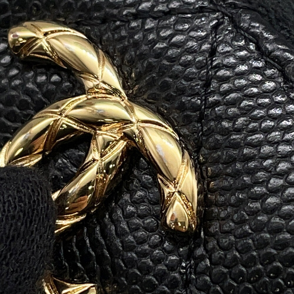 CHANEL Black Caviar Leather Logo Wallet - Picture 9 of 14
